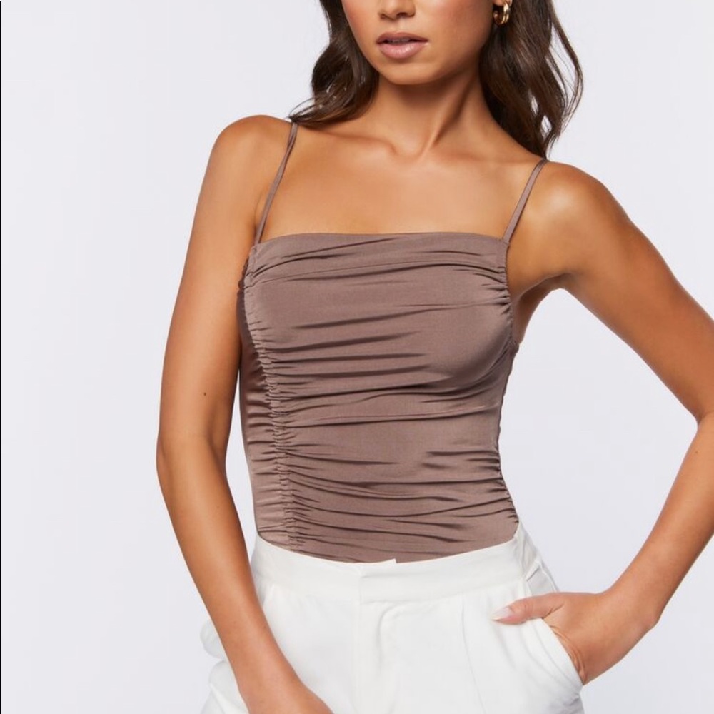 F21 Ruched cami bodysuit